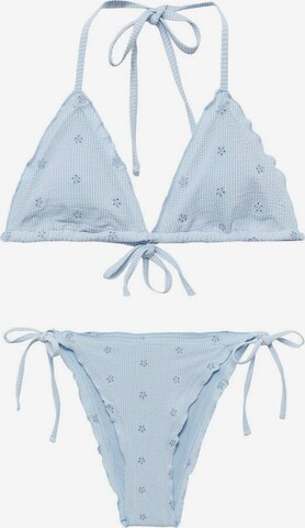 MANGO TEEN Triangle Bikini 'Suiza' in Blue: front