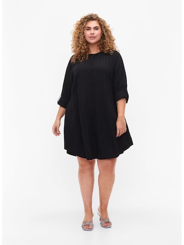 Robe-chemise 'SILLE' Zizzi en noir