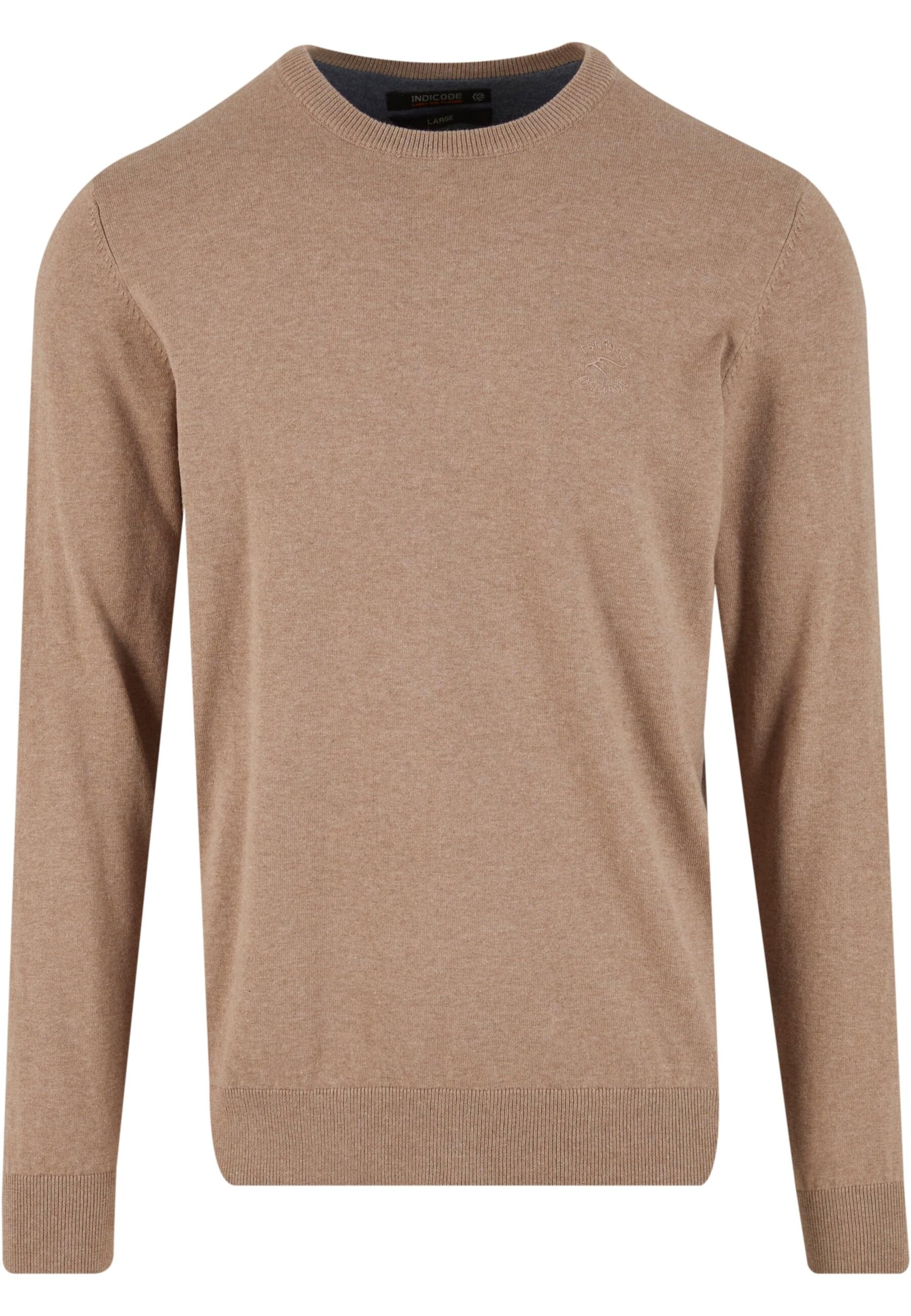 INDICODE JEANS Svetr 'INWildman' – hnědá: přední strana