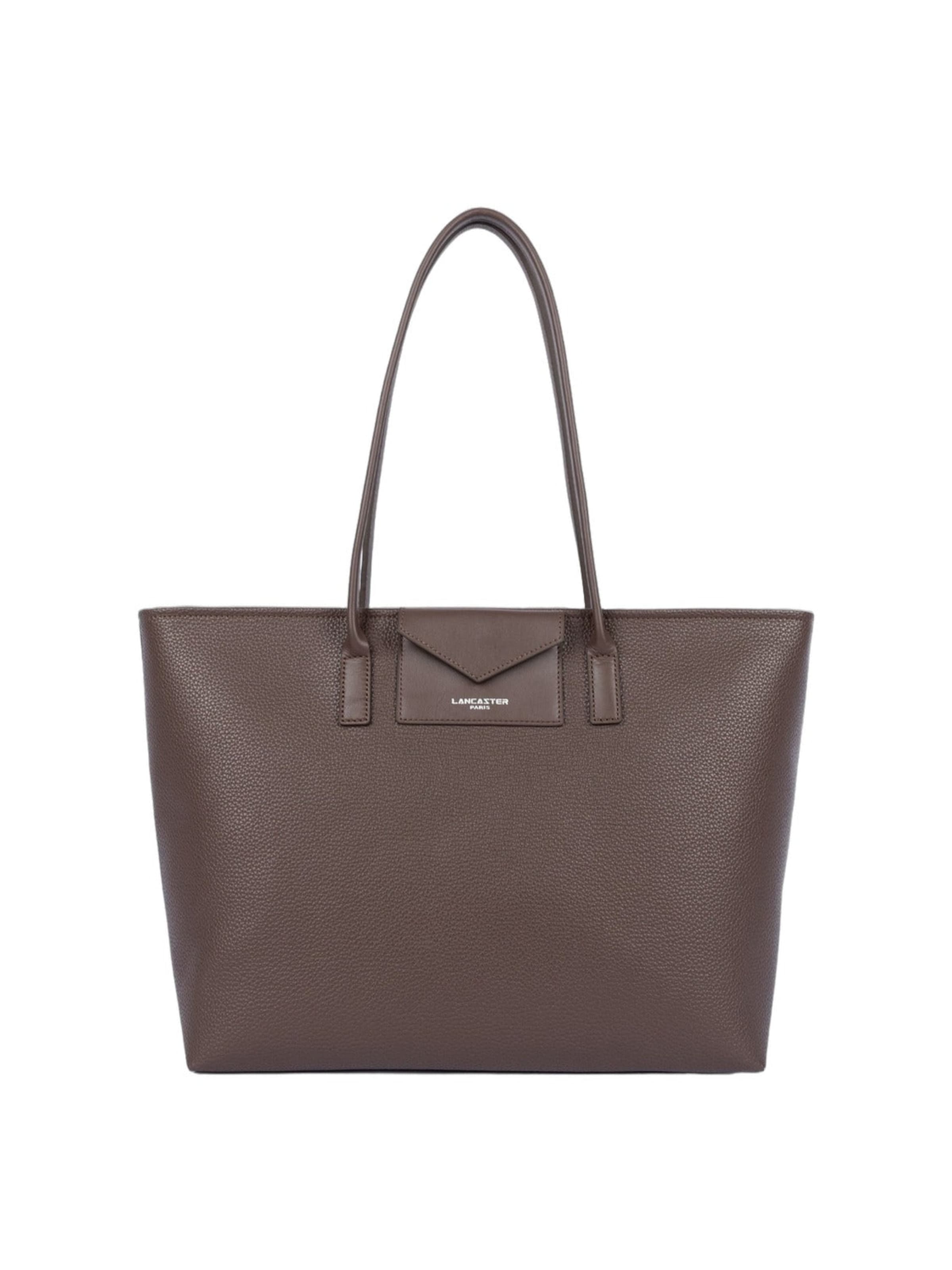LANCASTER Paris Shopper 'Lancaster Sac cabas épaule Zippé Maya Double KBA Marron' in Bruin: voorkant
