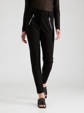 Coupe slim Pantalon 'MAYA' VERO MODA en noir : devant