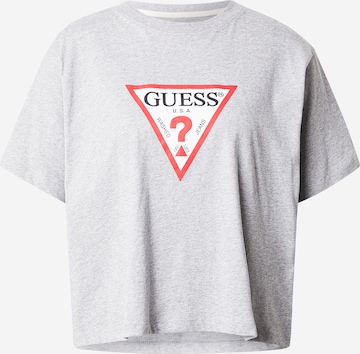 GUESS JEANS Тениска 'ICONIC' в сиво: отпред