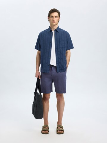 SELECTED HOMME Loosefit Nadrág 'SLHMAGNUS' - kék