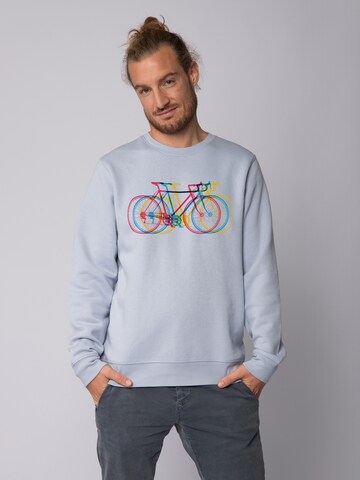 Sweat-shirt 'Fahrräder' Watapparel en bleu : devant
