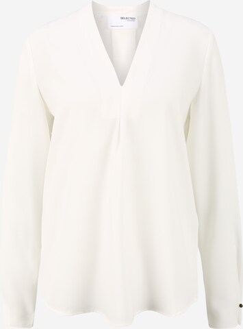 Chemisier 'Luna' Selected Femme Tall en blanc : devant