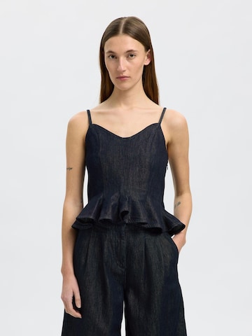 Top di SELECTED in blu: frontale