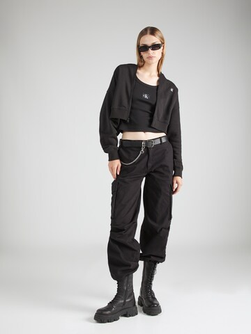 Calvin Klein Jeans Bluza rozpinana w kolorze czarny
