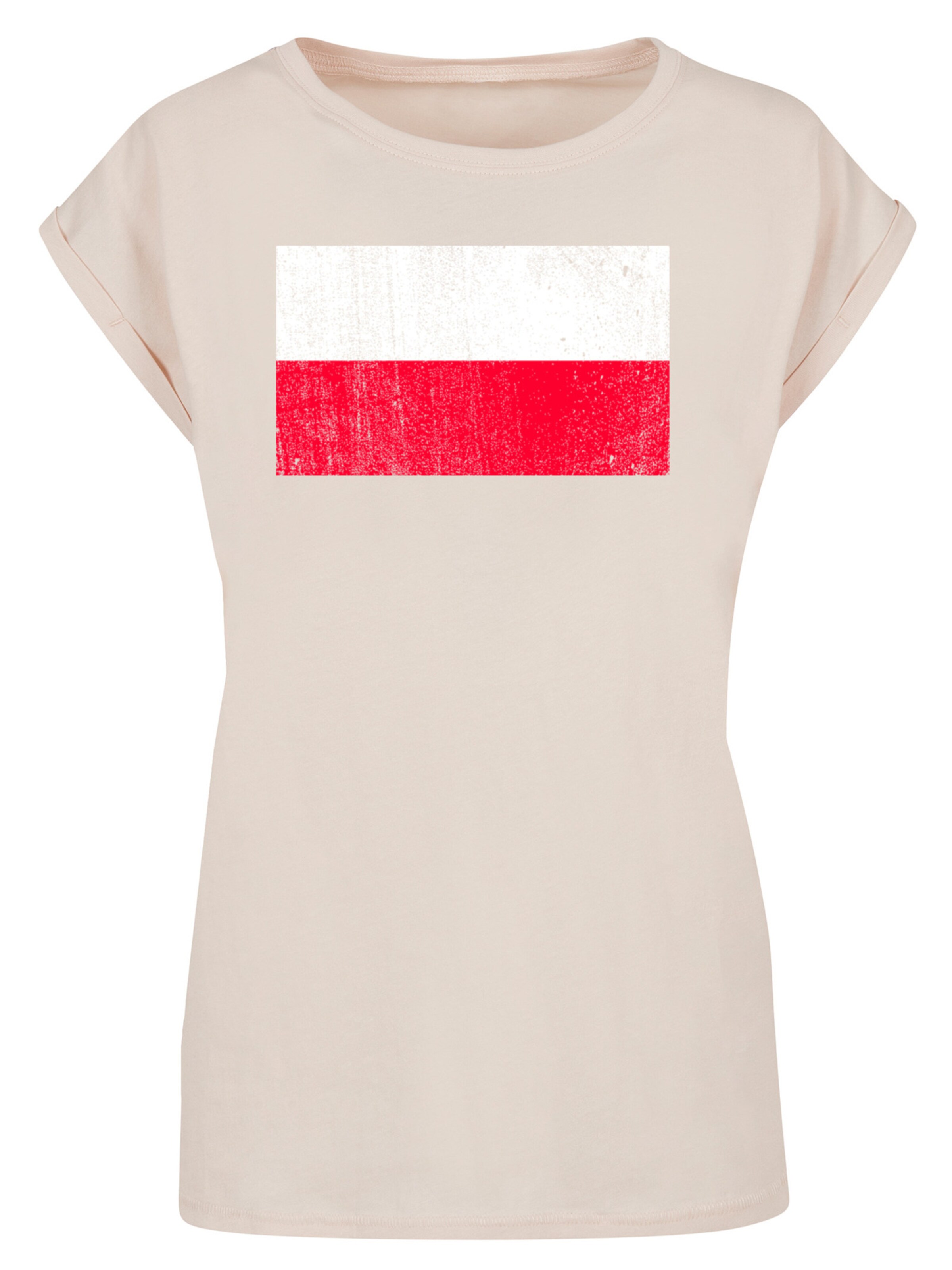 T-shirt 'Poland Polen Flagge' F4NT4STIC en beige : devant