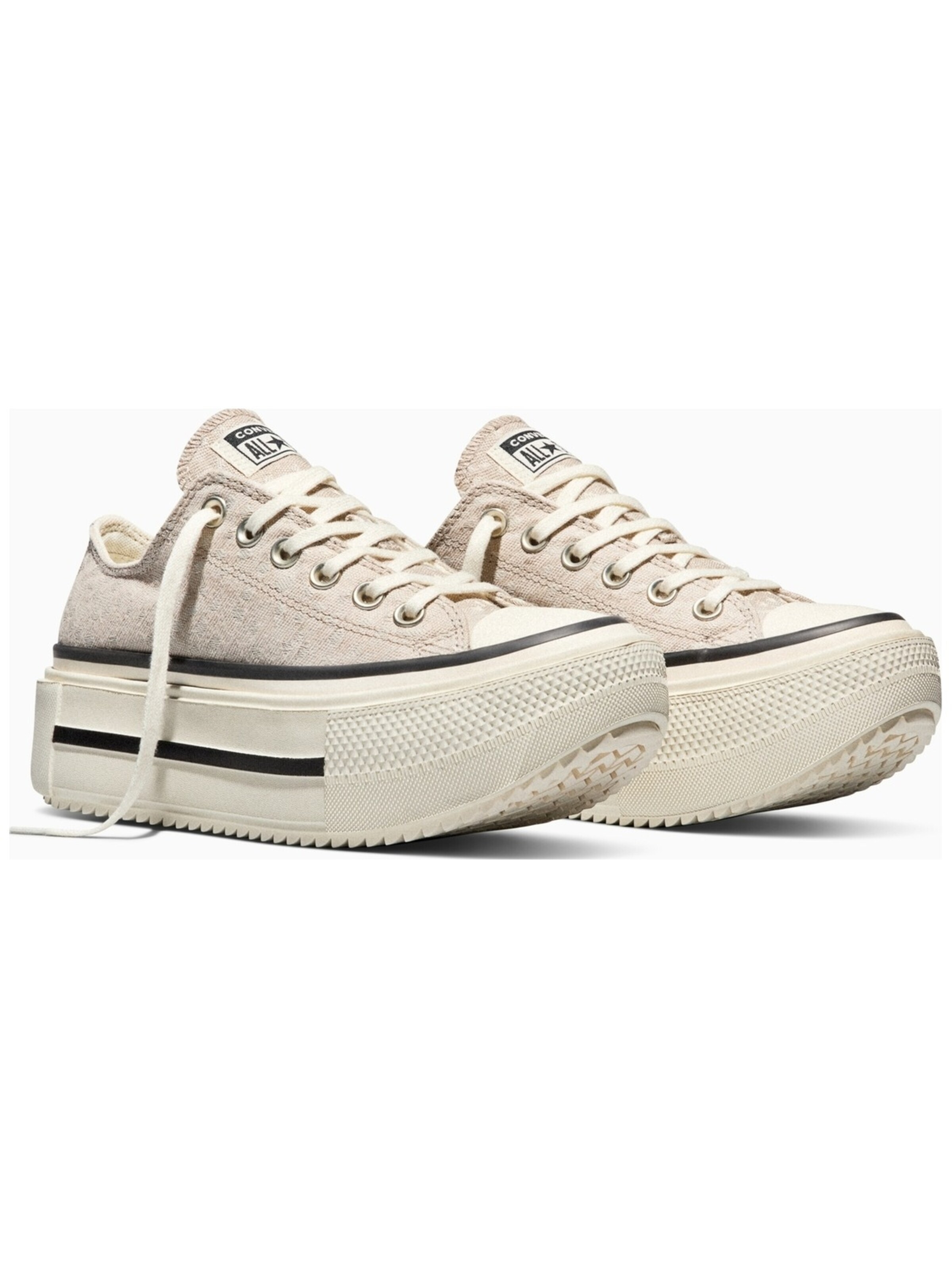 CONVERSE Sneaker low 'Ctas Double Stack' in Beige