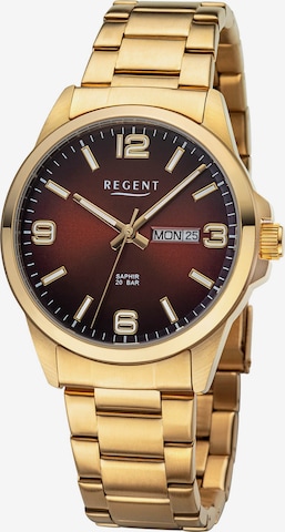 REGENT Analog Watch in Gold: front