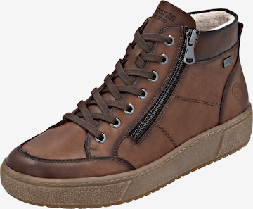 REMONTE High-Top Sneakers in Brown: front
