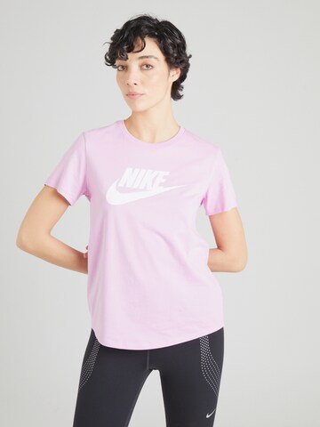 Skinny T-shirt 'Essential' Nike Sportswear en rose : devant