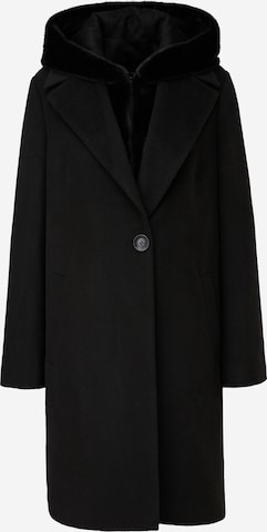 COMMA Between-Seasons Coat in Black: front