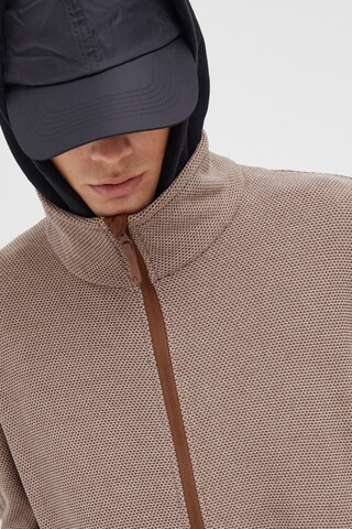 North Bend Fleece Jacket 'Helgo' in Brown