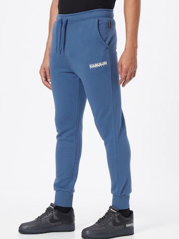NAPAPIJRI Tapered Trousers 'M-box' in Blue: front