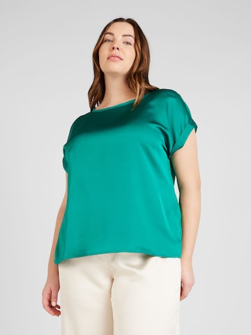 EVOKED - Blusa 'ELLETTE' en verde: frente