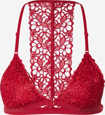 Triangolo Reggiseno di Scandale éco-lingerie in rosso: frontale