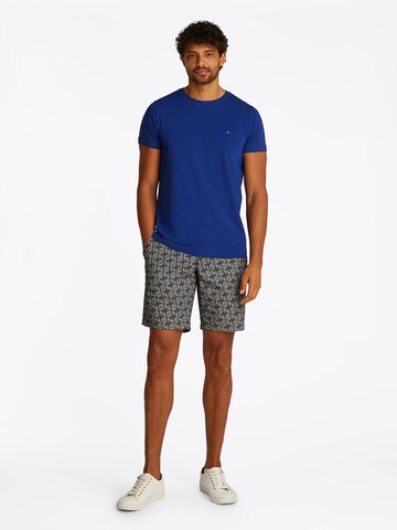 TOMMY HILFIGER Slim fit Majica | modra barva