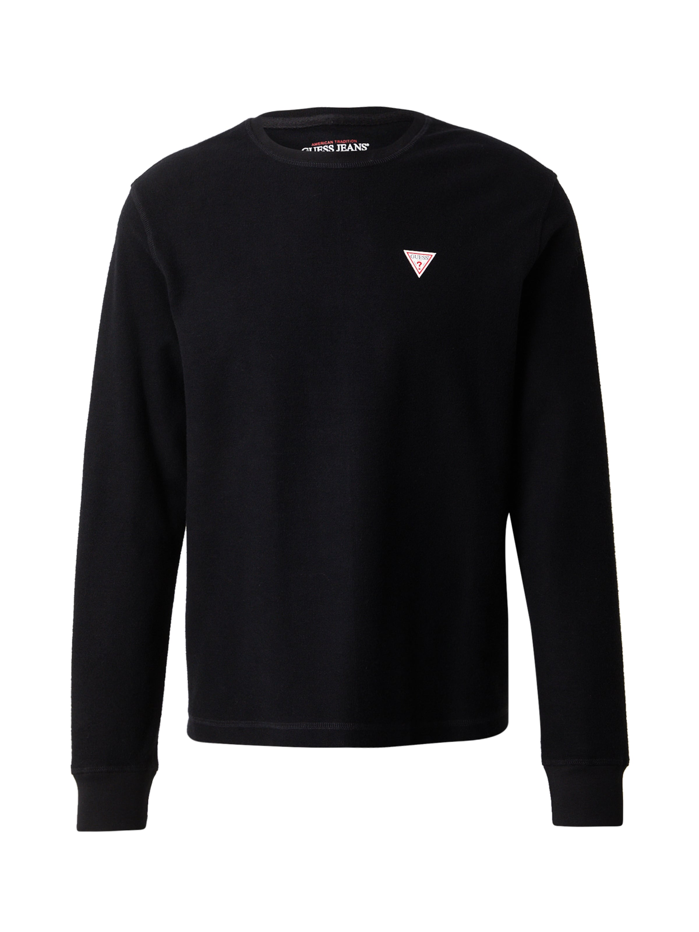 GUESS JEANS Μπλουζάκι σε μαύρο: μπροστά