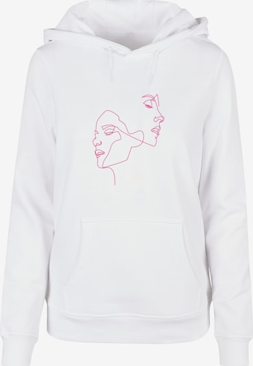 Mister Tee Plus Size Sweatshirt 'One Line' in magenta / weiß, Produktansicht