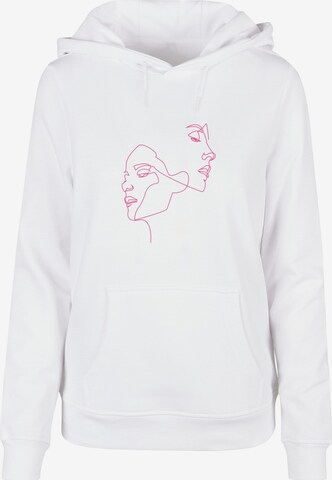 Mister Tee Sweatshirt 'One Line' in Wit: voorkant