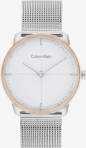 Montre à affichage analogique Calvin Klein en argent : devant