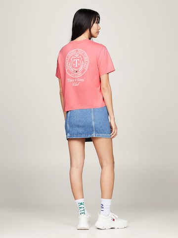 T-shirt Tommy Jeans en rose