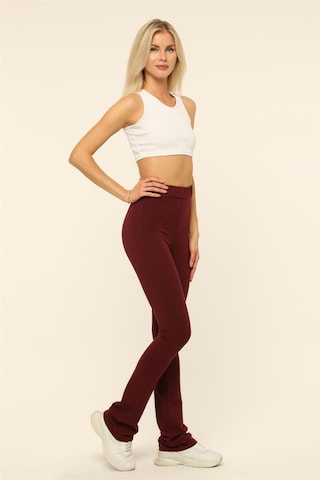 HOME STORE Flared Jeggings in Rot