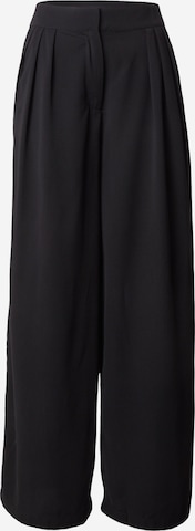 Wide leg Pantaloni con pieghe 'Celestine' di ABOUT YOU in nero: frontale