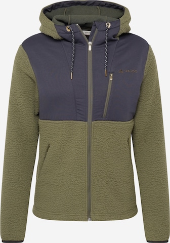 VAUDE Athletic Fleece Jacket 'Manukau' in Green: front