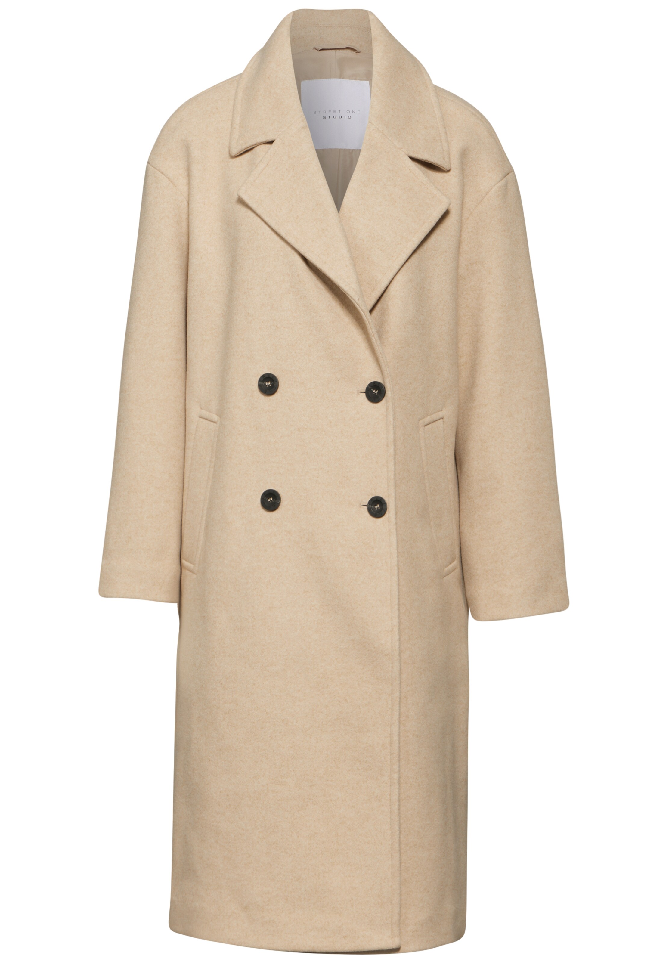 Street One Studio Between-Seasons Coat in Beige: front