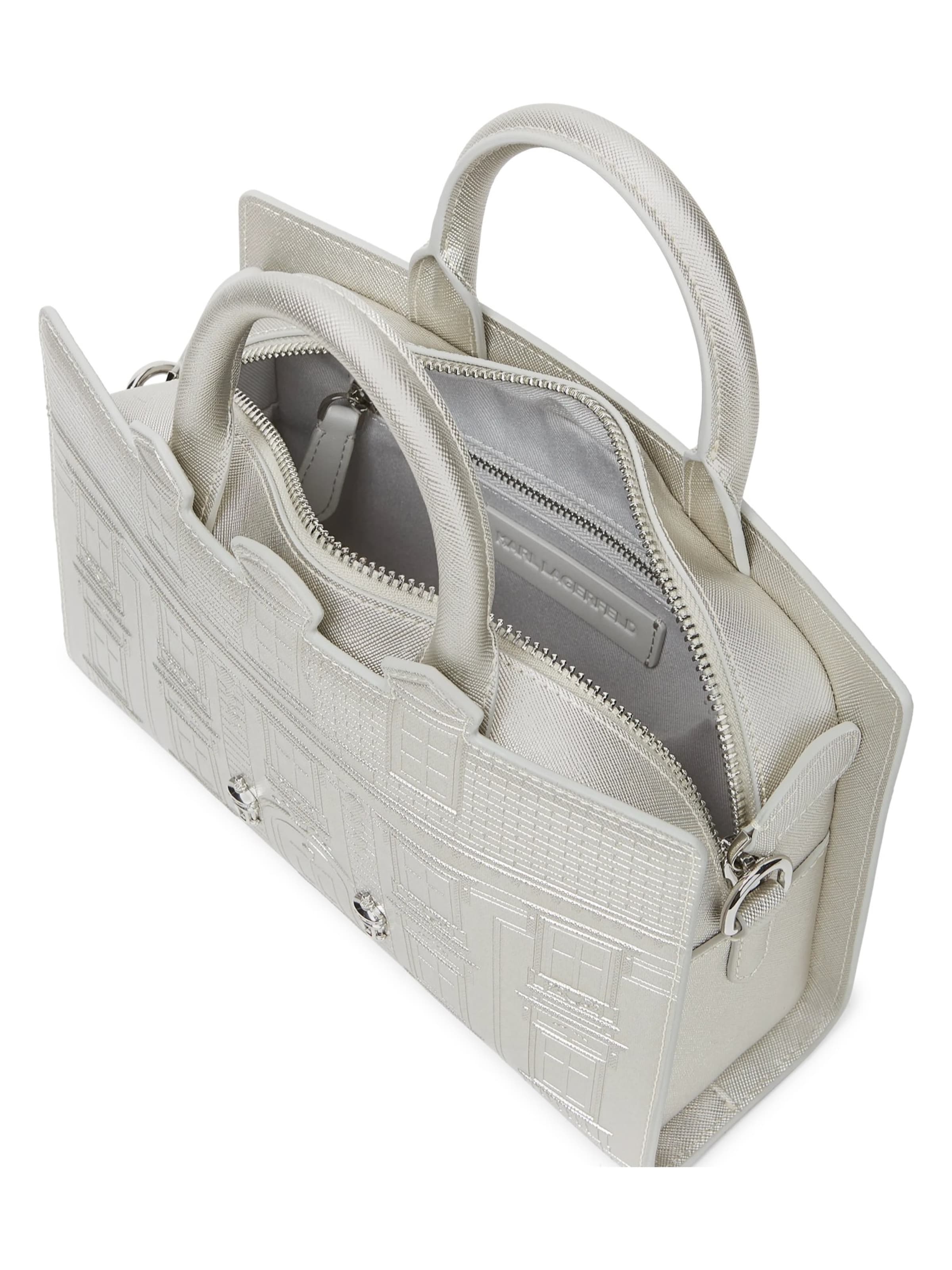 Borsa a mano 'Rue St-Guillaume' di Karl Lagerfeld in argento