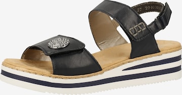 Rieker Sandals in Blue: front