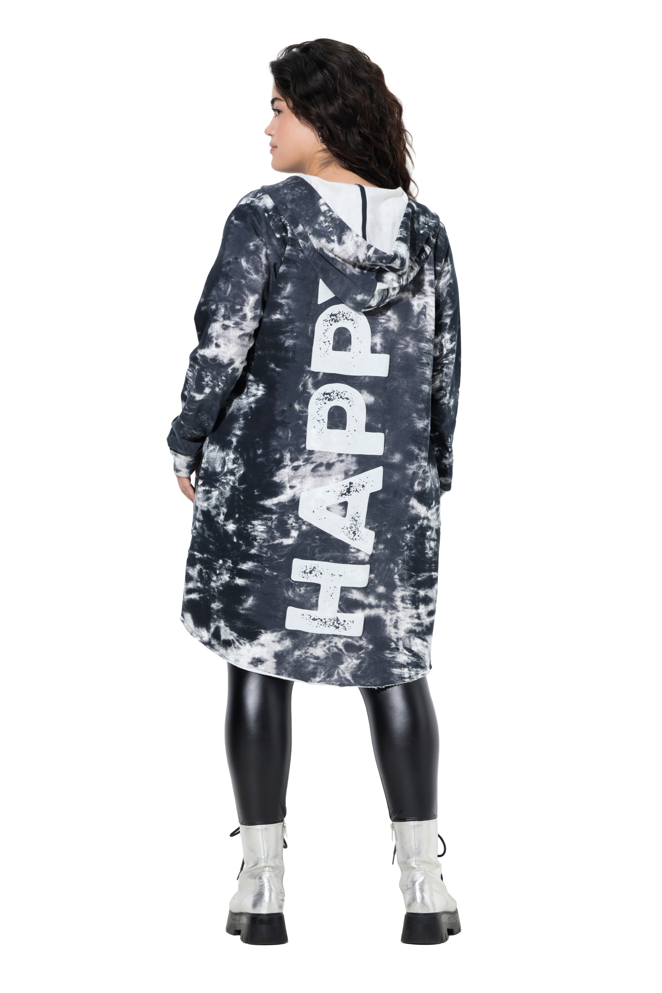 Angel of Style Zip-Up Hoodie in Black