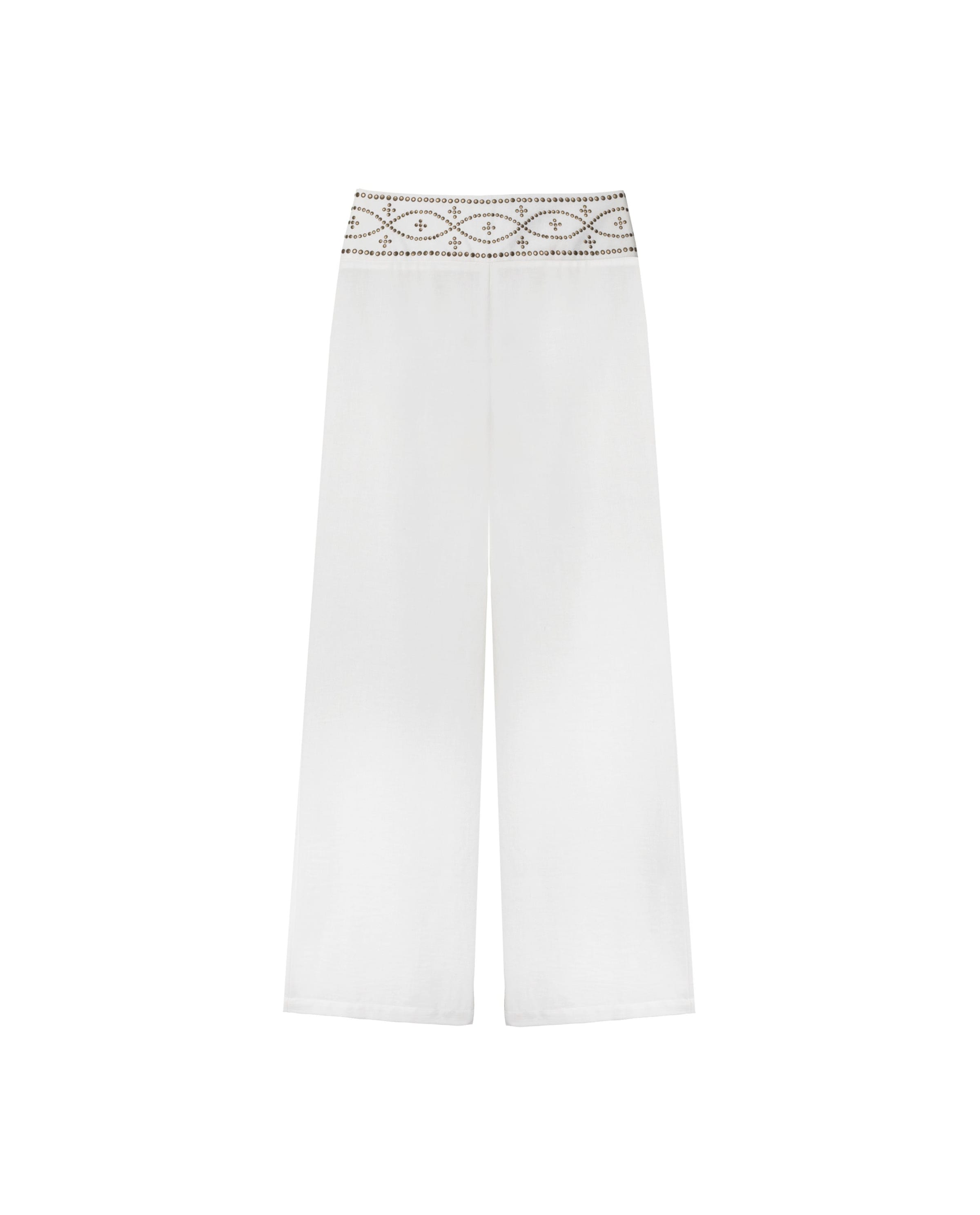 THE-ARE - Pantalón en blanco: frente