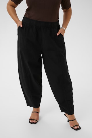 KAFFE CURVE Baggy Broek 'KCnana' in Zwart: voorkant