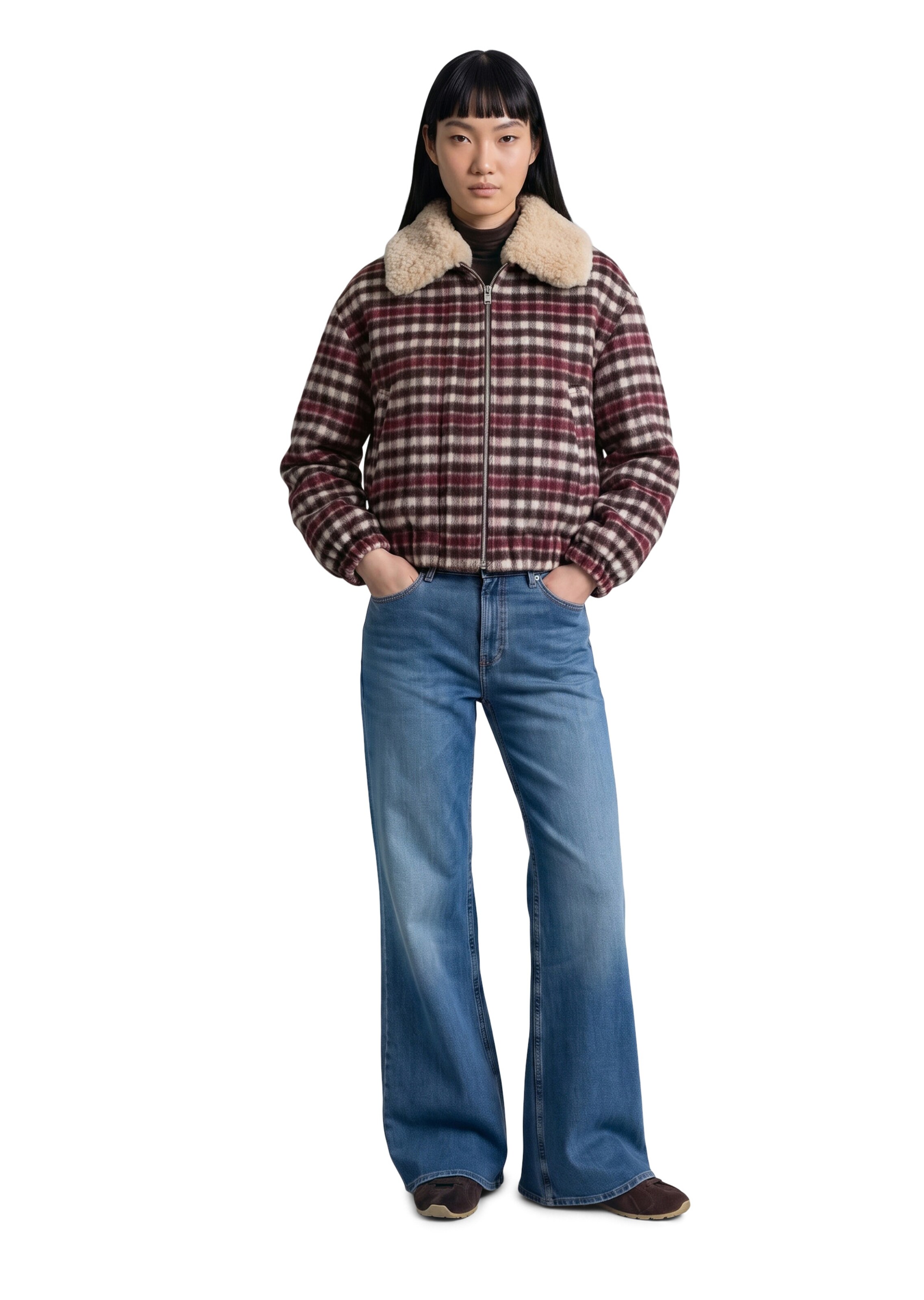 Marc O'Polo DENIM Between-season jacket in White: front