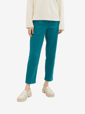 TOM TAILOR Regular Chino trousers in Green: front
