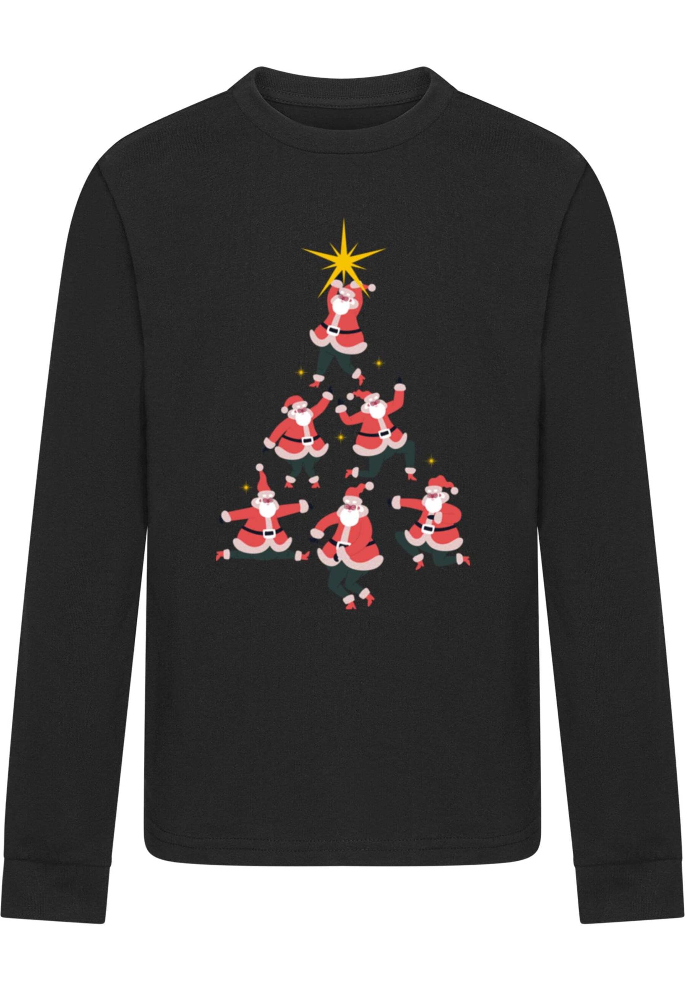 Maglietta 'Christmas - Santa Tree' di ABSOLUTE CULT in nero: frontale