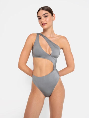 LSCN by LASCANA Swimsuit 'Monokini Nele' in Silver: front