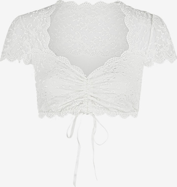 Nina von C. Trachtenbluse 'Nina' in Weiß: Vorderseite