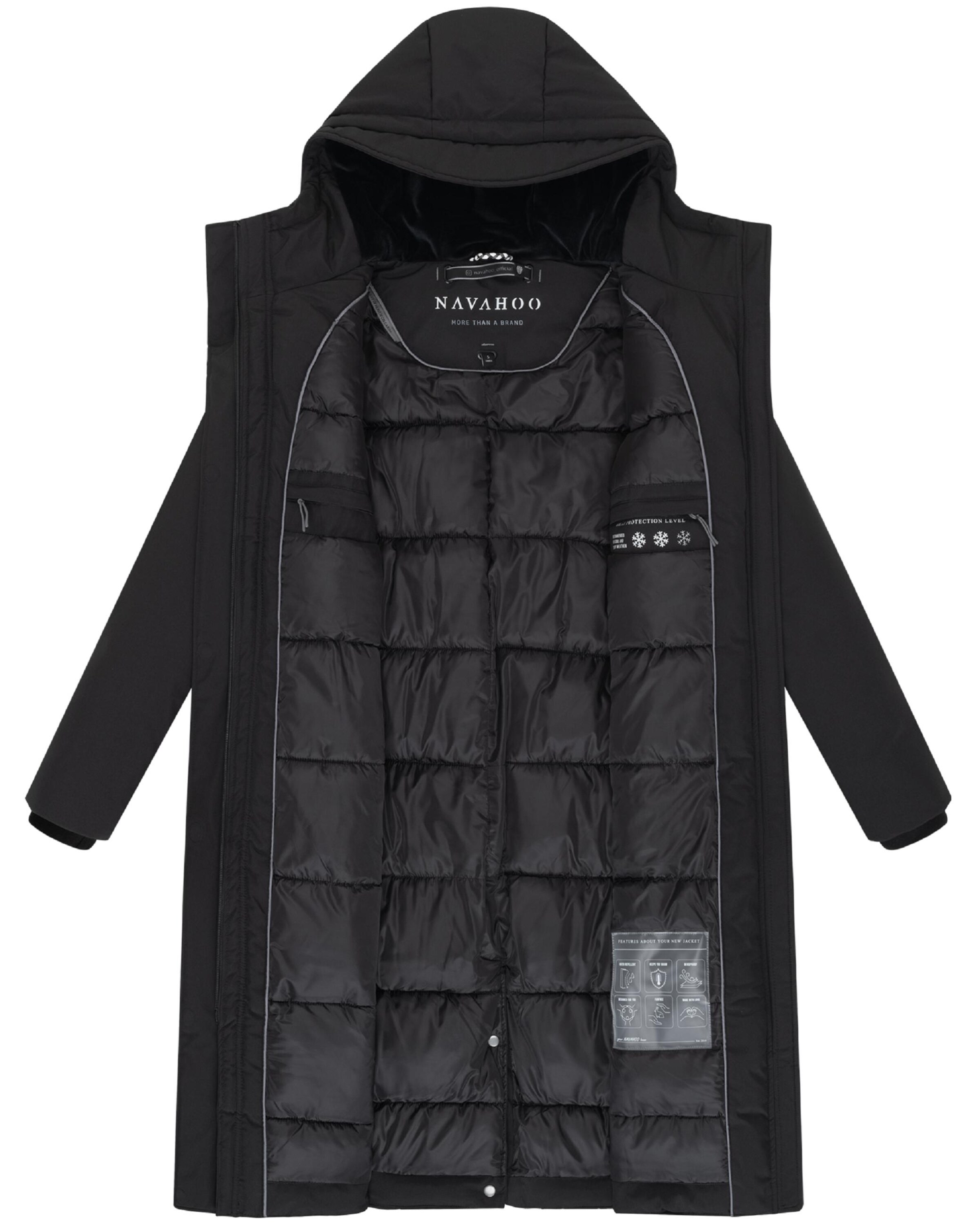 NAVAHOO Зимнее пальто 'Eismelodie 14' в Черный