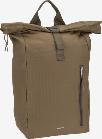 SANDQVIST Backpack ' Grid ' in Green: front