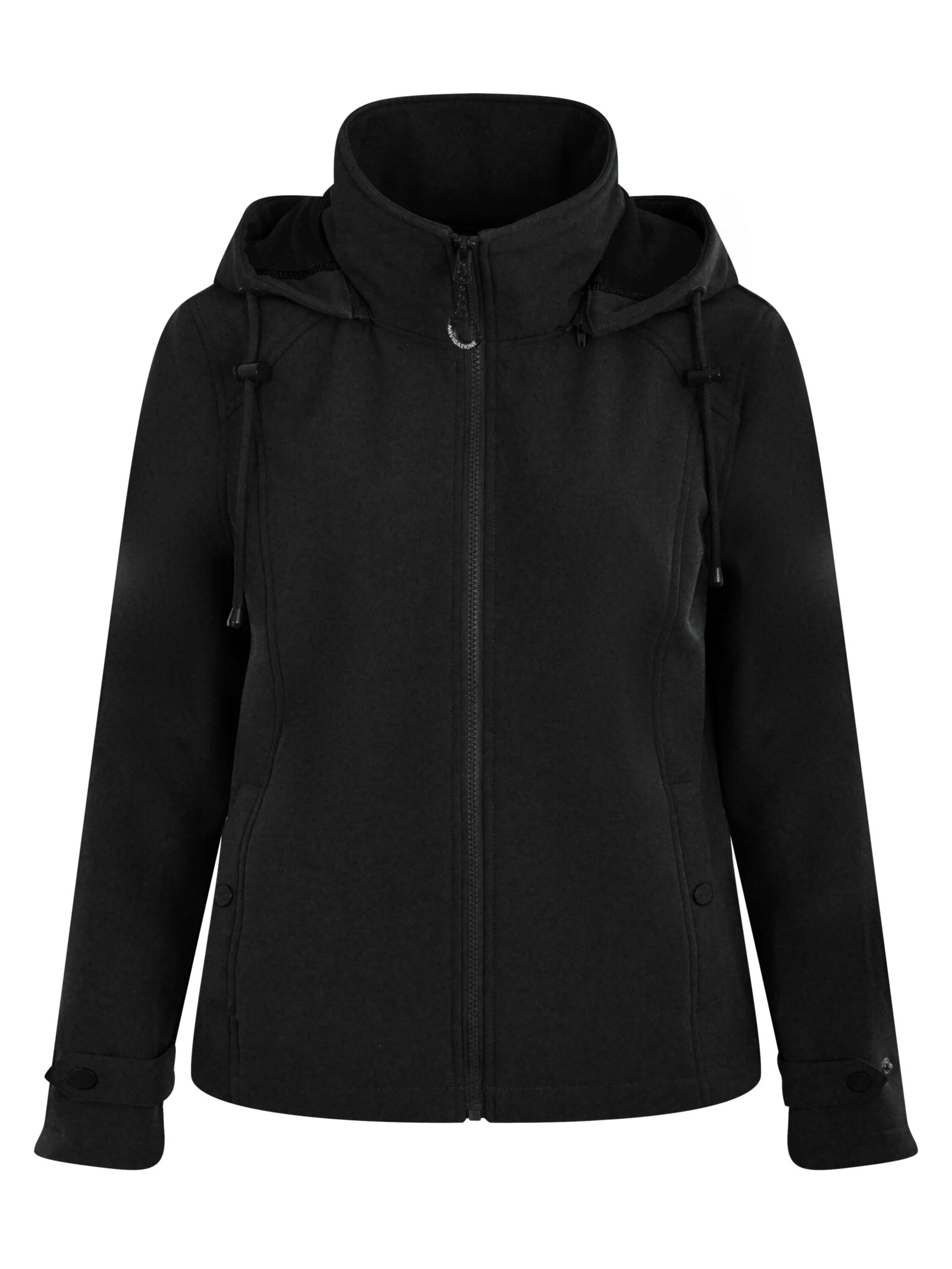 Navigazione Übergangsjacke in Schwarz: Vorderseite