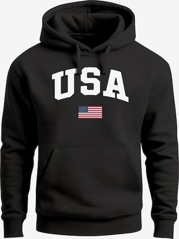 Neverless Sweatshirt 'USA Flag' in Black: front