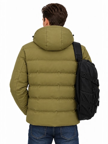 ALLTHEMEN Winter jacket 'Wärmekammer' in Green