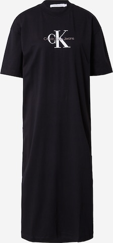 Rochie de la Calvin Klein Jeans pe negru: față