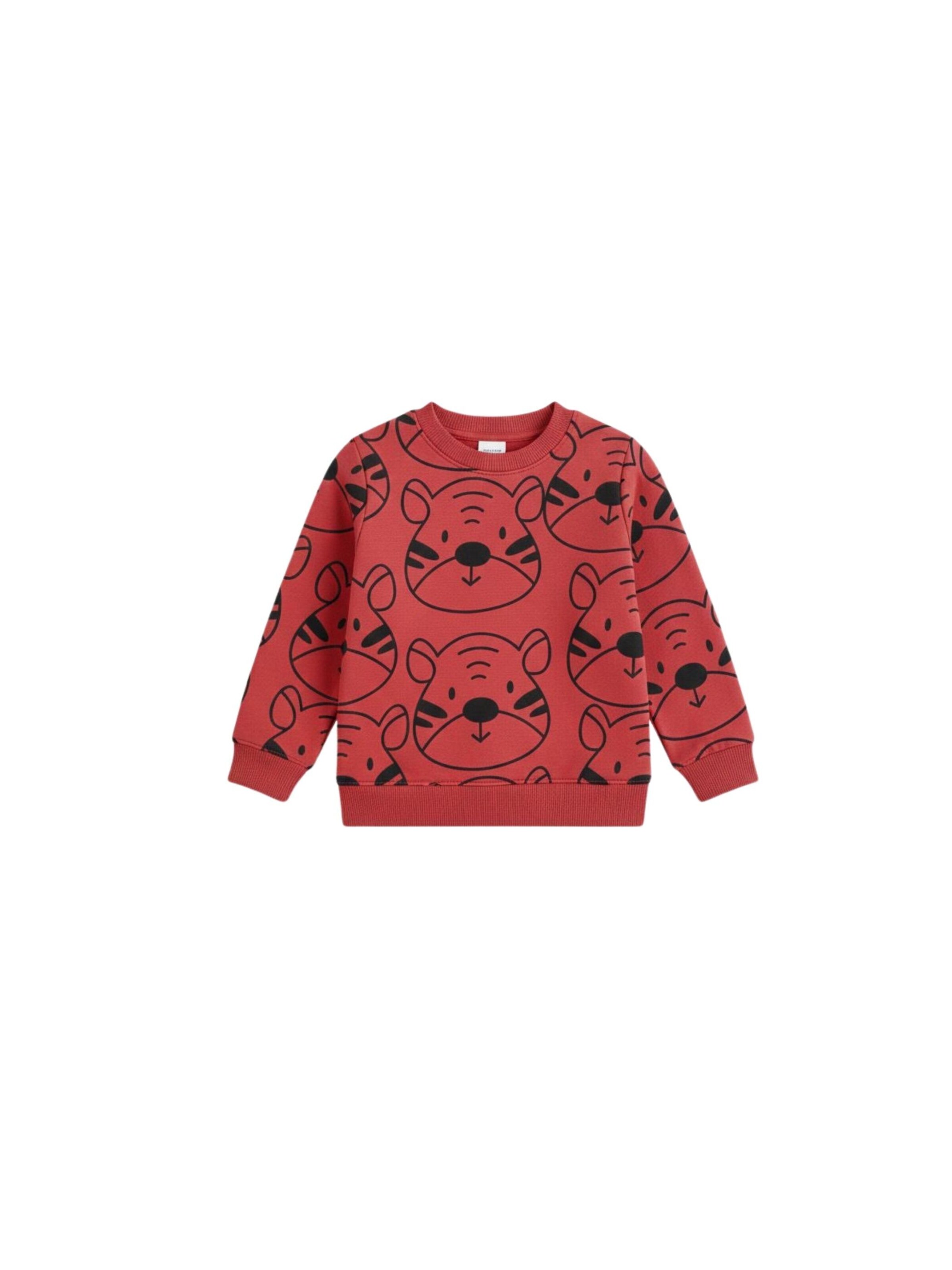 Solang Freizeitanzug  Baby-Zweiteiler-Set Allover-Tigerprint in Rot