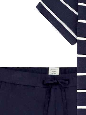 SCHIESSER Pajama 'Mix & Relax' in Blue