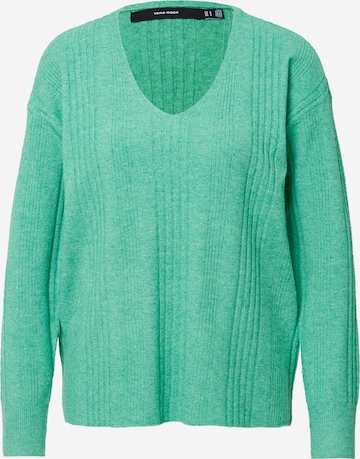 VERO MODA Sweter 'INNIE' w kolorze zielony: przód